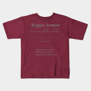 Rogue Armor: Role Playing DND 5e Pathfinder RPG Tabletop RNG Kids T-Shirt